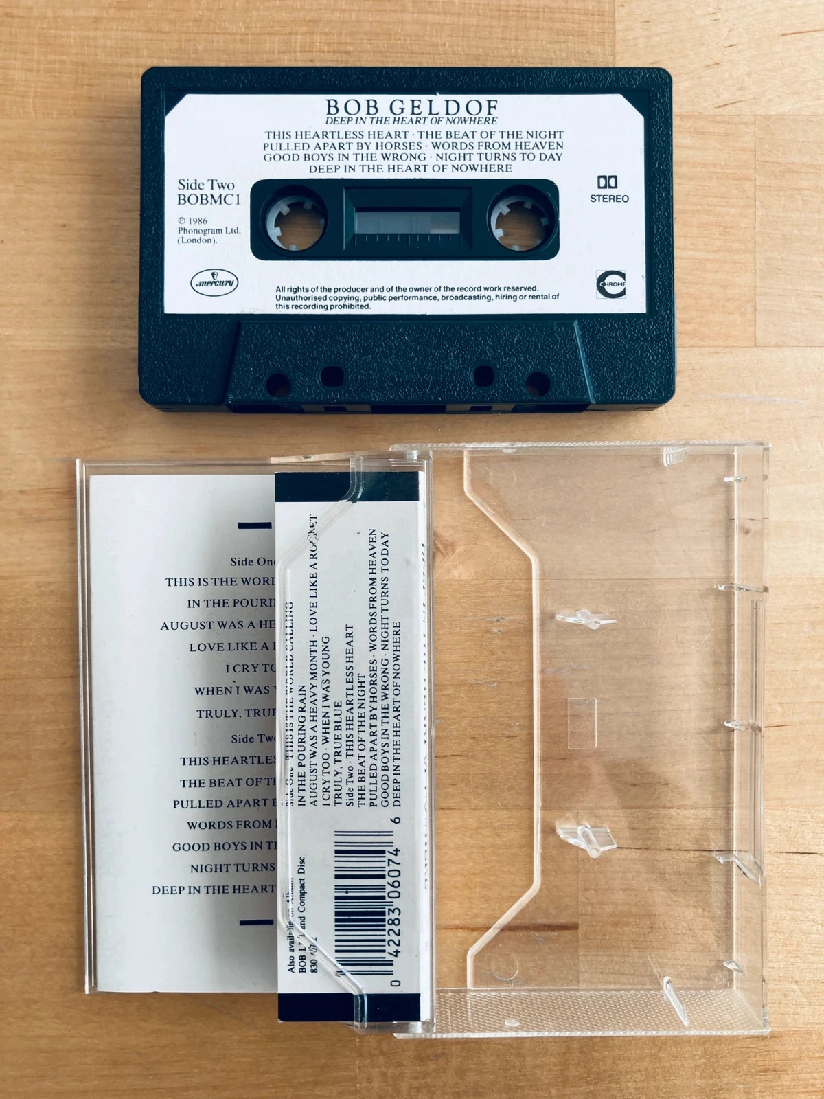 Cassette audio Bob Geldof Deep in the heart of nowhere. – photo 2